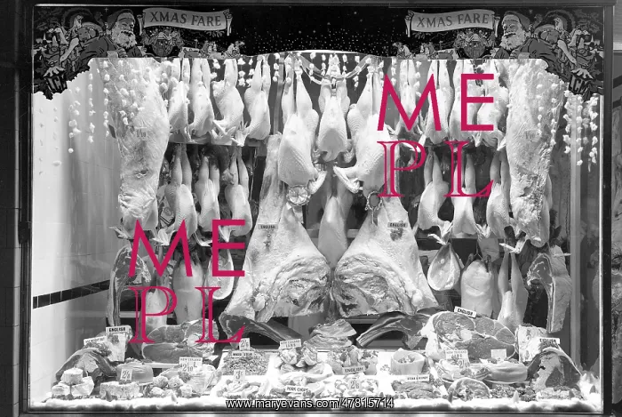 : Butcher's Christmas Window display : Butcher's Christmas Window display