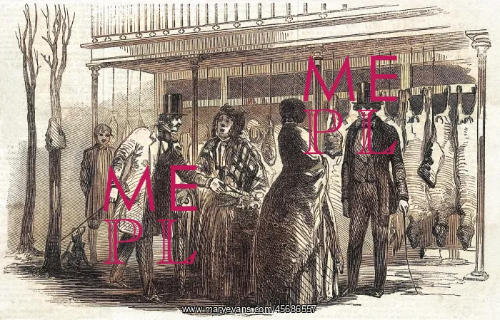 : Butcher's shop, 1850 : Butcher's shop, 1850
