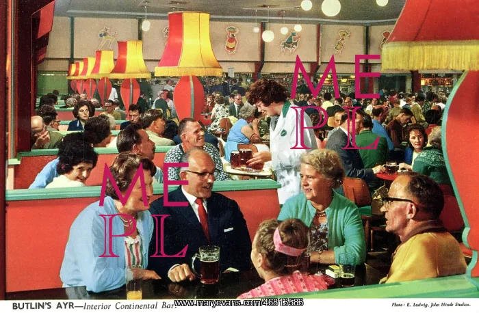 : Butlin's Ayr - Interior Continental Bar : Butlin's Ayr - Interior Continental Bar