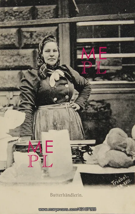 : Butter merchant. About 1900. Photograph : Butter merchant. About 1900. Photograph