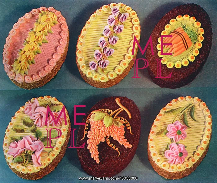  : Buttercream decorated iced cakes