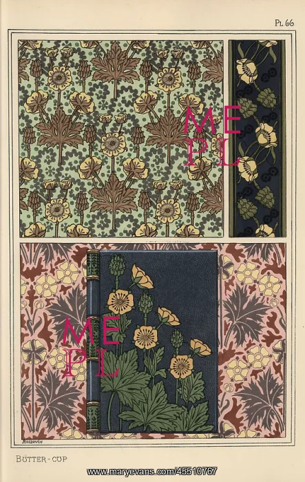 : Buttercup in art nouveau patterns : Buttercup in art nouveau patterns