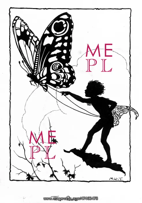  : Butterfly and fairy - silhouette