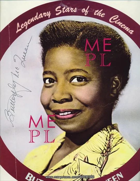 : Butterfly McQueen signed portrait : Butterfly McQueen signed portrait