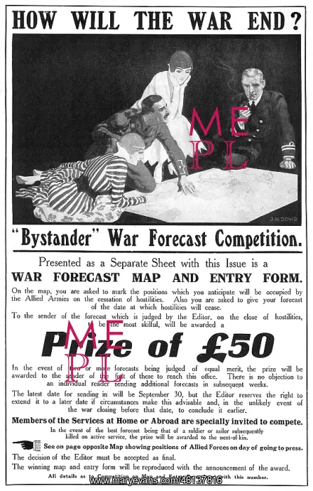: Bystander magazine competition, When Will the War End? : Bystander magazine competition, When Will the War End?