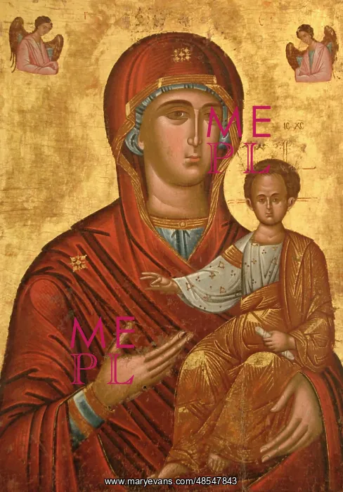 : Byzantine art. Greece. Virgin Hodegetria. Icon. Greece : Byzantine art. Greece. Virgin Hodegetria. Icon. Greece