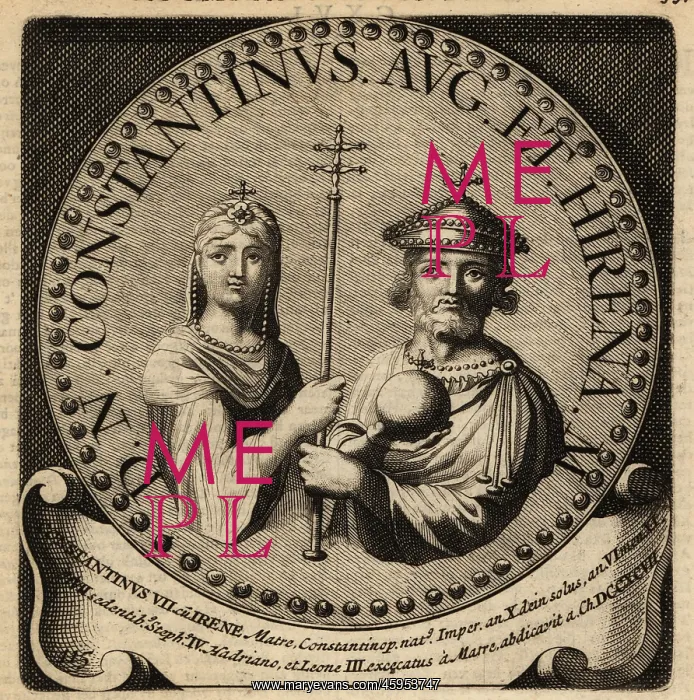 : Byzantine Empress Irene and Constantine VI : Byzantine Empress Irene and Constantine VI