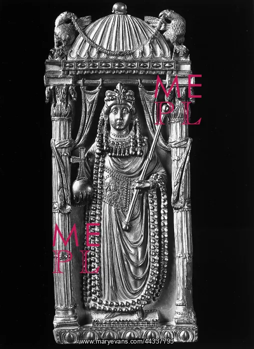 : Byzantine ivory diptych panel of : Byzantine ivory diptych panel of