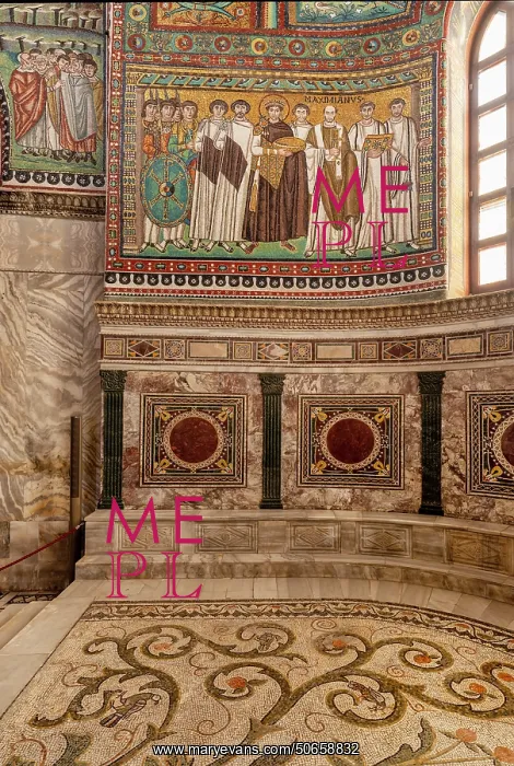 : Byzantine mosaic, Basilica of San Vitale, Ravenna, Italy : Byzantine mosaic, Basilica of San Vitale, Ravenna, Italy