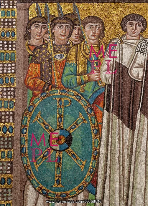 : Byzantine mosaic, Basilica of San Vitale, Ravenna, Italy : Byzantine mosaic, Basilica of San Vitale, Ravenna, Italy