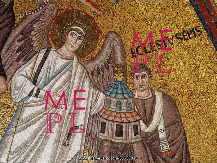 : Byzantine mosaic, Basilica of San Vitale, Ravenna, Italy : Byzantine mosaic, Basilica of San Vitale, Ravenna, Italy