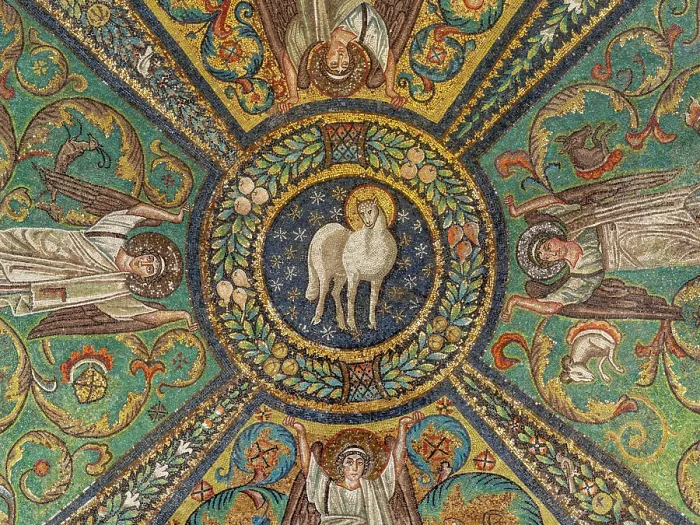 : Byzantine mosaic, Basilica of San Vitale, Ravenna, Italy : Byzantine mosaic, Basilica of San Vitale, Ravenna, Italy