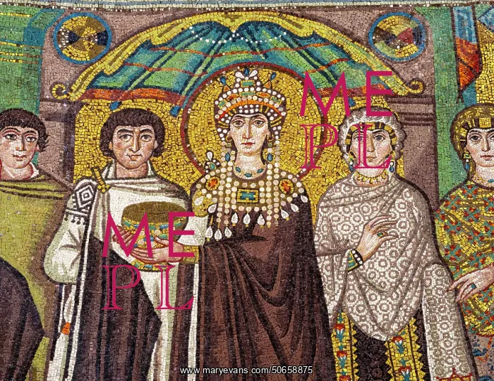 : Byzantine mosaic, Basilica of San Vitale, Ravenna, Italy : Byzantine mosaic, Basilica of San Vitale, Ravenna, Italy