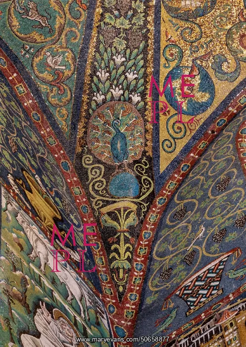 : Byzantine mosaic, Basilica of San Vitale, Ravenna, Italy : Byzantine mosaic, Basilica of San Vitale, Ravenna, Italy