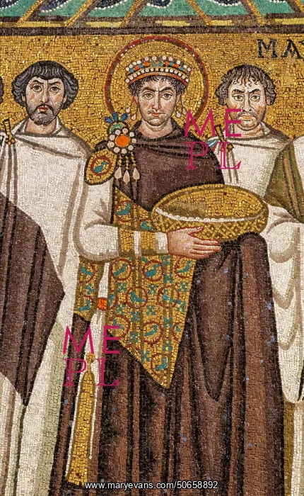  : Byzantine mosaic, Basilica of San Vitale, Ravenna, Italy