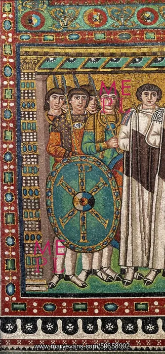 : Byzantine mosaic, Basilica of San Vitale, Ravenna, Italy : Byzantine mosaic, Basilica of San Vitale, Ravenna, Italy