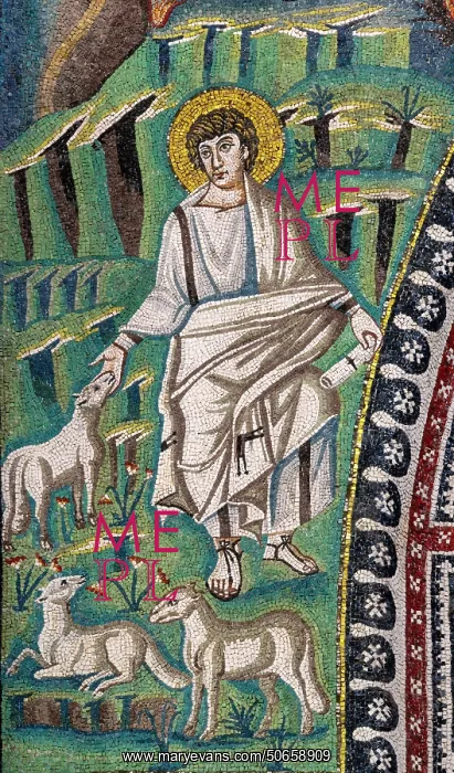 : Byzantine mosaic, Basilica of San Vitale, Ravenna, Italy : Byzantine mosaic, Basilica of San Vitale, Ravenna, Italy