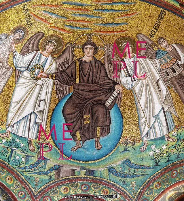 : Byzantine mosaic, Basilica of San Vitale, Ravenna, Italy : Byzantine mosaic, Basilica of San Vitale, Ravenna, Italy