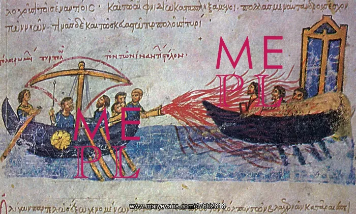 : Byzantine Sailors Use Greek Fire On Enemy Ship : Byzantine Sailors Use Greek Fire On Enemy Ship