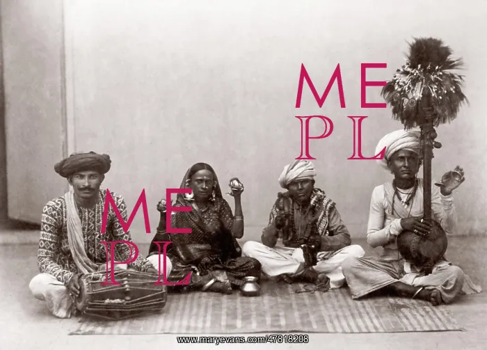 : c. 1880s India - musicians and dancer : c. 1880s India - musicians and dancer