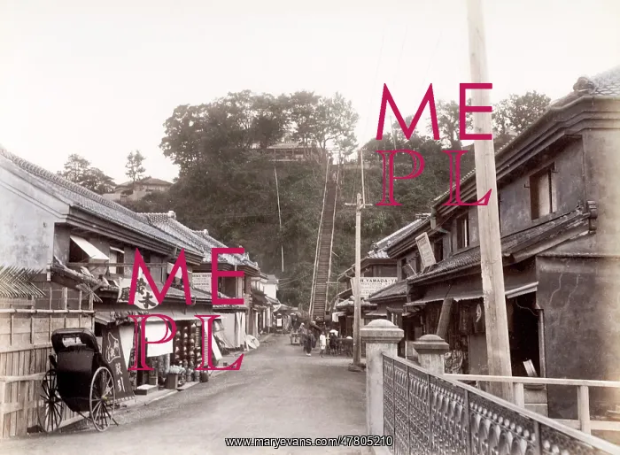  : c. 1880s Japan - 100 steps, leading to the Bluff, Yokohama