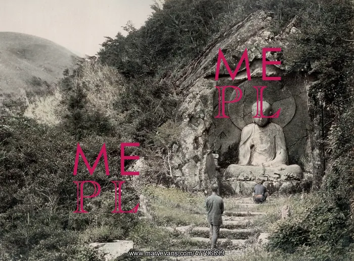  : c. 1880s Japan - Buddhist statue at Hakone