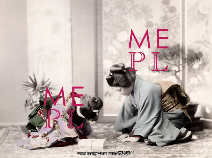  : c. 1880s Japan - formal greeting and present