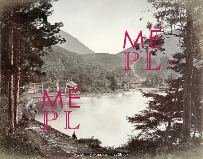  : c. 1880s Japan - Hakone Lake