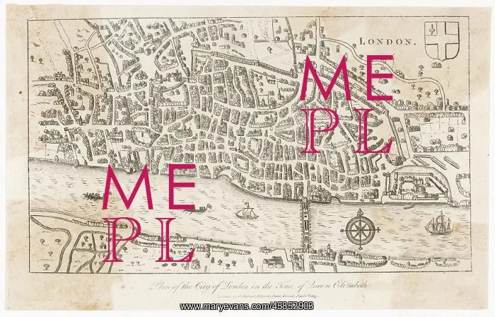 : C16TH LONDON MAP : C16TH LONDON MAP
