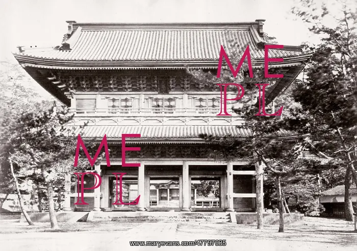 : c.1870's Japan - Buddhist temple Kamakura : c.1870's Japan - Buddhist temple Kamakura