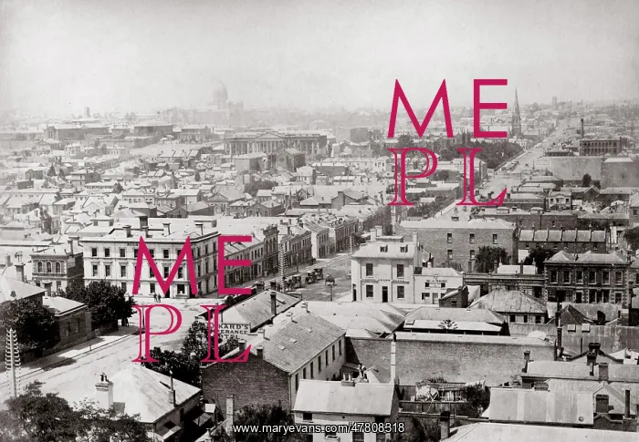  : c.1880s Australia, high angle view of Melbourne