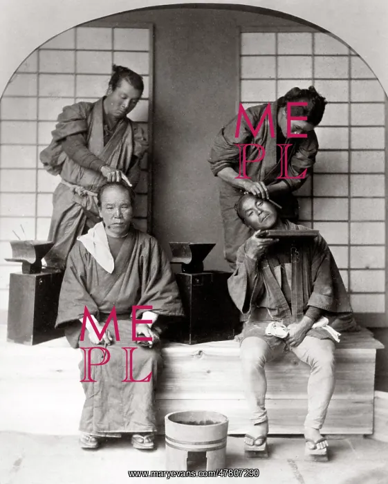  : c.1880's Japan - barbers at work