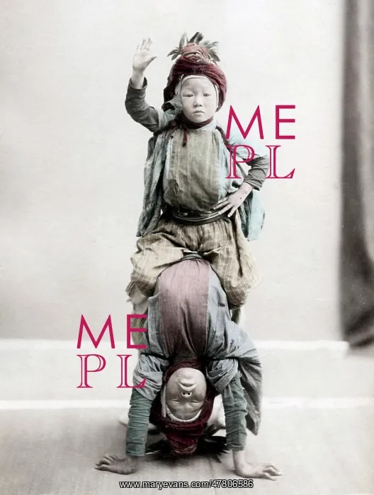  : c.1880's Japan - child acrobats or performers