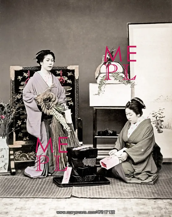  : c.1880's Japan - geishas with a gift