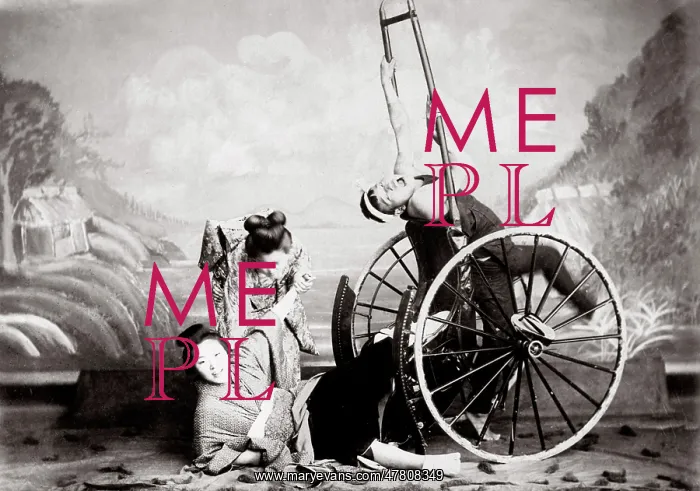  : c.1880's Japan - a rickshaw accident, studio tableau