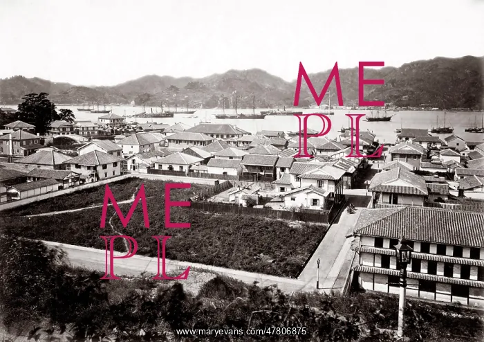  : c.1880's Japan - ships in Nagasaki harbour