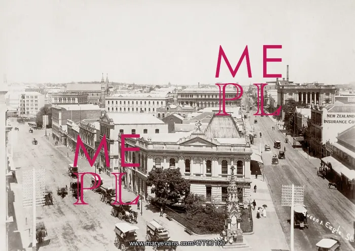 : c.1890 Australia - junction of Queen St & Eagle St Brisbane : c.1890 Australia - junction of Queen St & Eagle St Brisbane