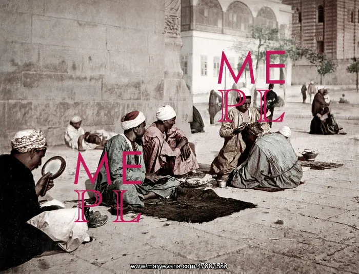  : c.1890's Egypt - group of Egyptian barbers