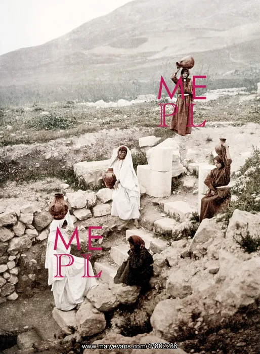 : c.1890s Israel Palestine - the well of the Good Samaritan : c.1890s Israel Palestine - the well of the Good Samaritan