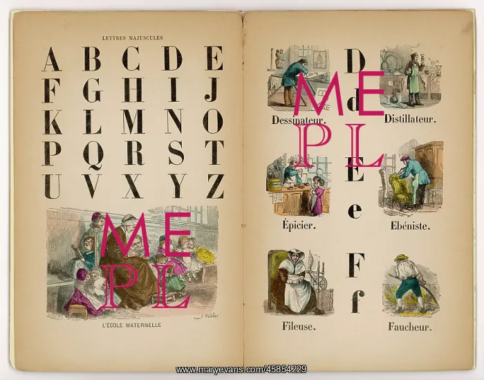 : C19 FRENCH SCHOOLBOOK : C19 FRENCH SCHOOLBOOK