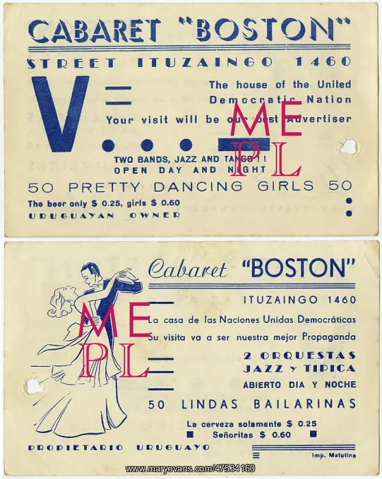 : Cabaret Boston trade card : Cabaret Boston trade card