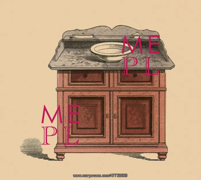 : Cabinet with Marble Top : Cabinet with Marble Top