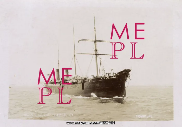 : The Cable Ship Faraday in the mouth of the River Thames : The Cable Ship Faraday in the mouth of the River Thames
