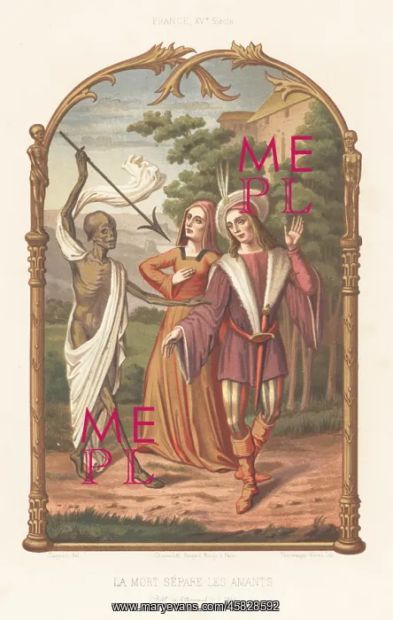 : The Cadaver of Death separates the lovers with his bolt : The Cadaver of Death separates the lovers with his bolt