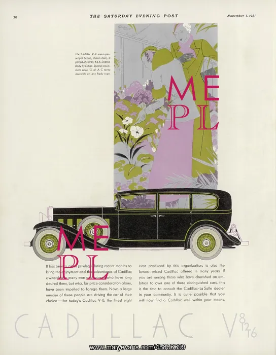 : CADILLAC ADVERT : CADILLAC ADVERT