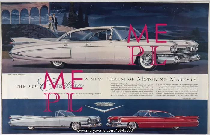 : Cadillac car - 1958 advertisement : Cadillac car - 1958 advertisement