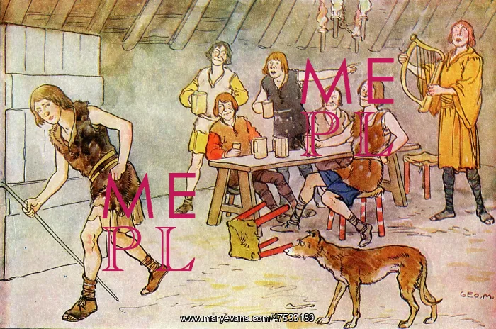 : Caedmon leaving a feast : Caedmon leaving a feast