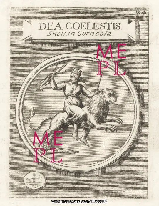 : Caelestis Afrorum Dea riding a lion : Caelestis Afrorum Dea riding a lion