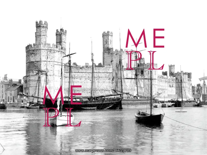  : Caernarfon, Castle from the Ferry c1890