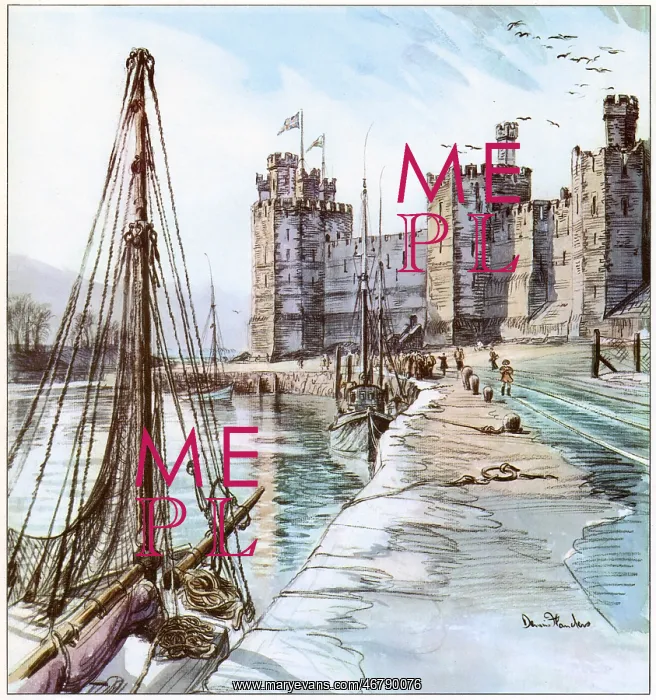 : Caernarvon Castle by Dennis Flanders : Caernarvon Castle by Dennis Flanders